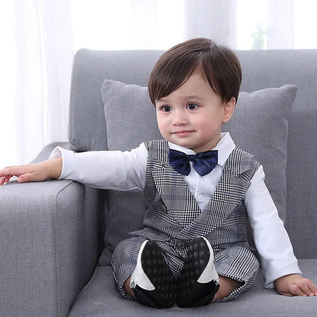 New Products Fashion Formal Clothes Toddler Children 3 Piece Suits Set For Baby Boy