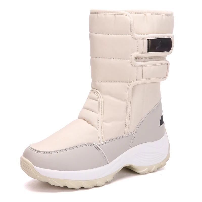 Women Rubber Outsole Nylon Winter Snow Waterproof Rain Warm Boots