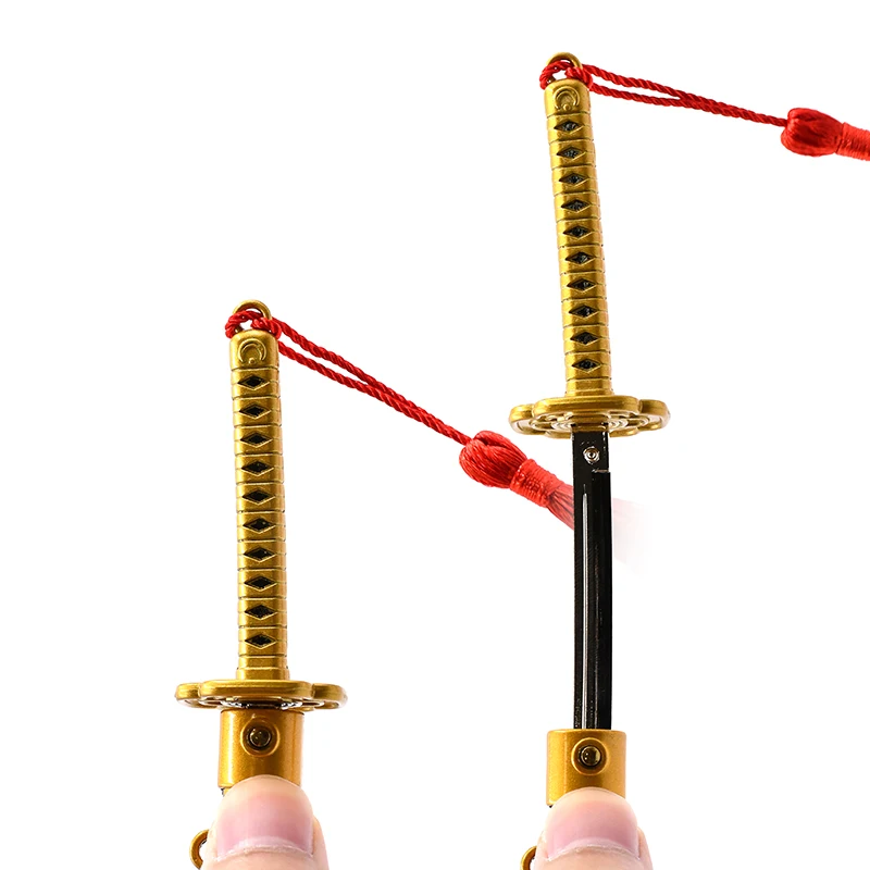 hot sales Sword Chaos 2024 Custom classic anime character equipment Metal crafts Gold black sword key chain gift toy decoration