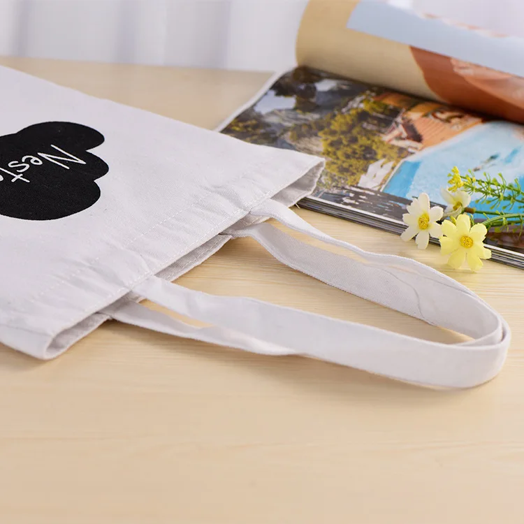 2022 Top Selling Boutique Cotton Custom printed logo Tote Designer Canvas bag