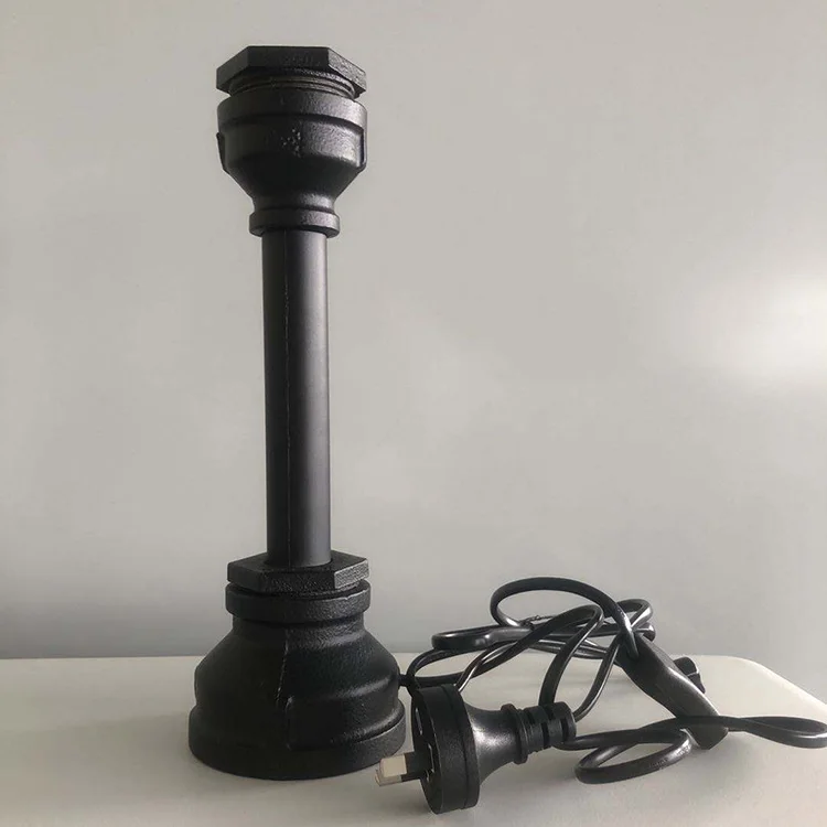 Sputnik Design Metal Artistic Style Industrial Painted Vintage Industrial Rust Steampunk Pipe Desk Table Lamp