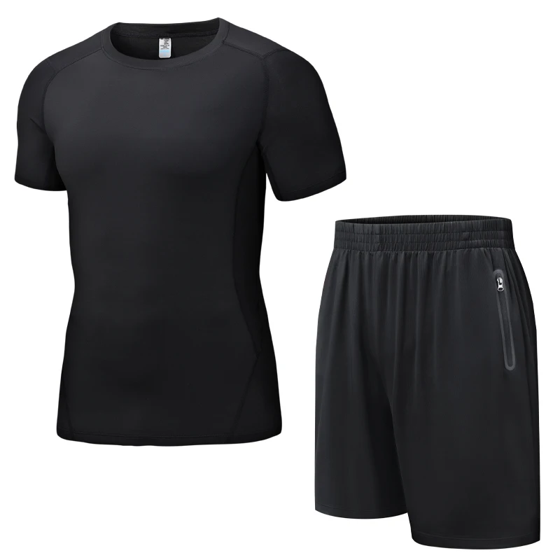 Dropshipping New Wholesale Training Gym Track Suits Custom Polyester Sportswear Black Mens Jogging Tracksuit