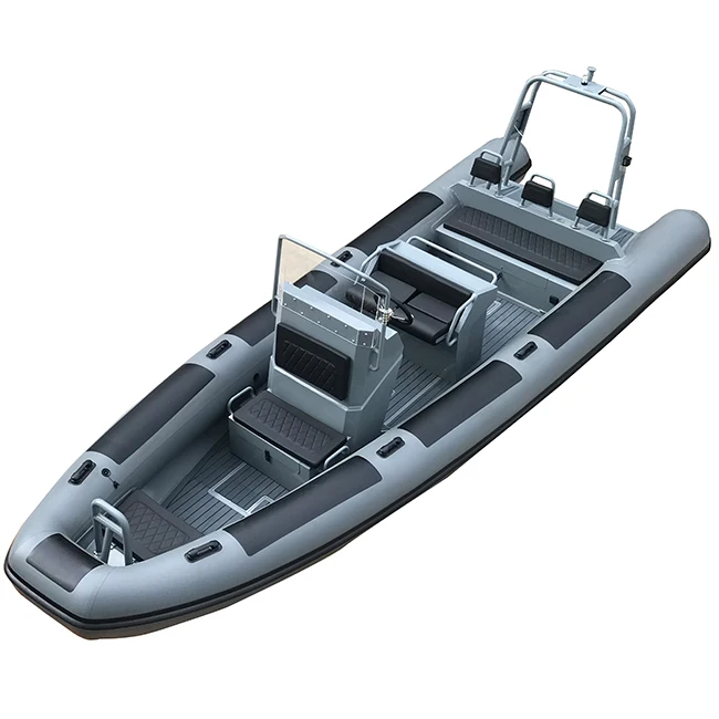 Rhib700 23ft Lighter Aluminum Double Hull Orca Hypalon/PVC Inflatable Boats For Sale