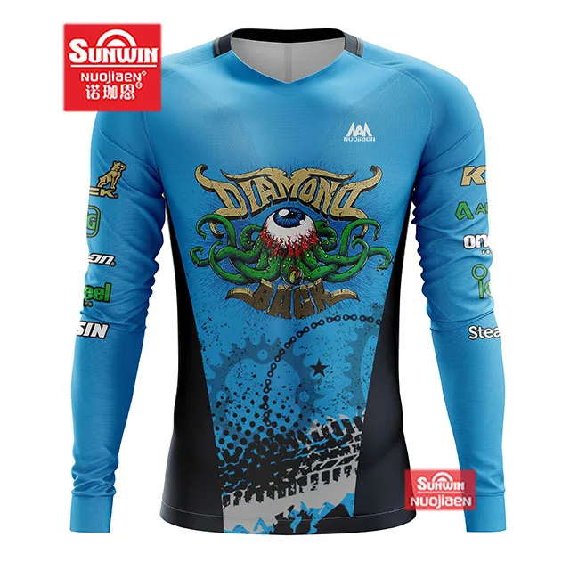 Wholesale Mens Long Sleeve custom BMX downhill jersey