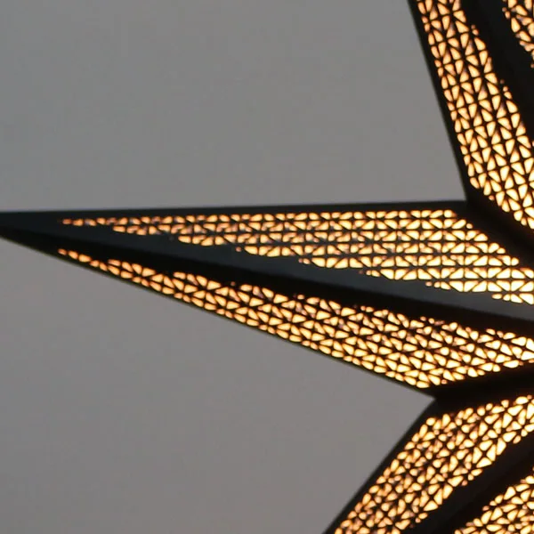 
Christmas Decoration Black Golden 7 Point Hanging Christmas Paper Star 