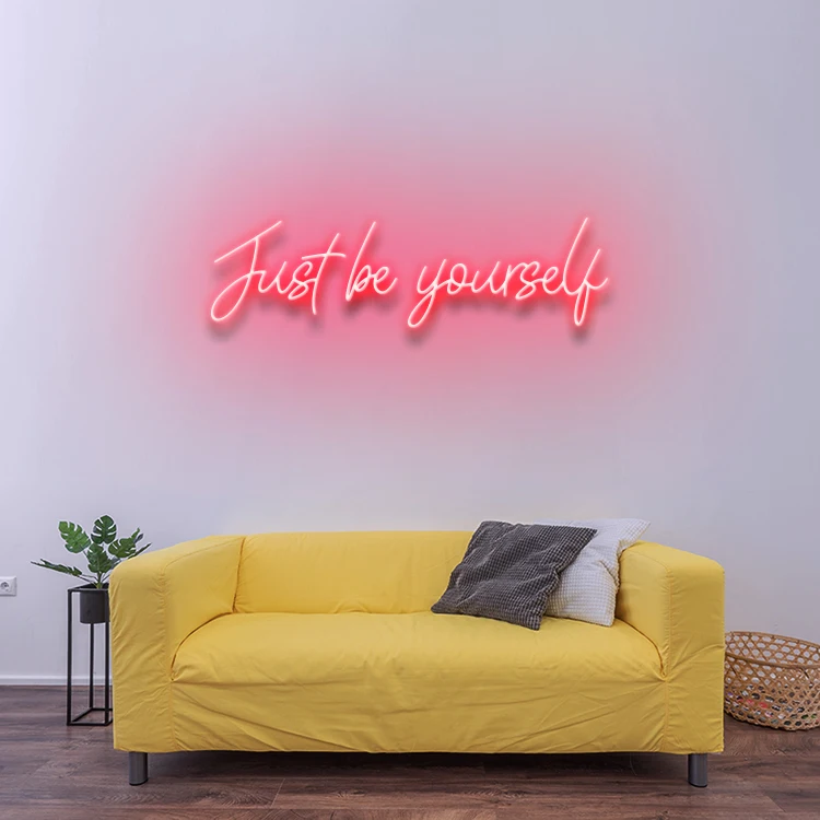 Koncept Drop Shipping 36inch Just be yourself  led light letter Neon Light Advertising Custom LED Neon Sign