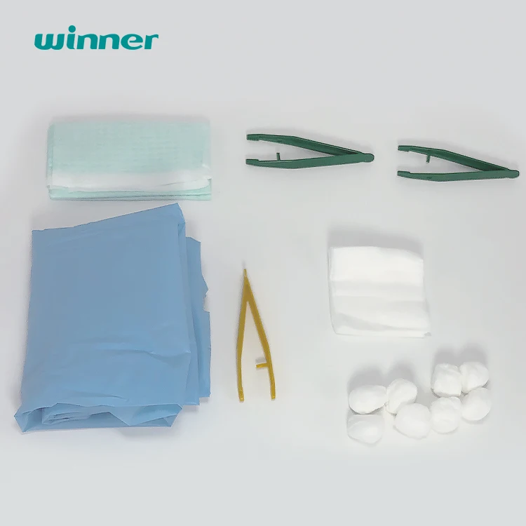 
basic with tweezers Blister surgical disposable dressing pack set 