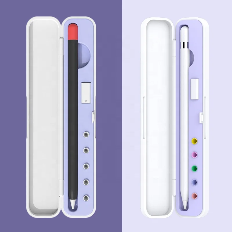 Пенал для Apple Pencil 1-го 2-го поколения портативный пластиковый корпус коробка хранения