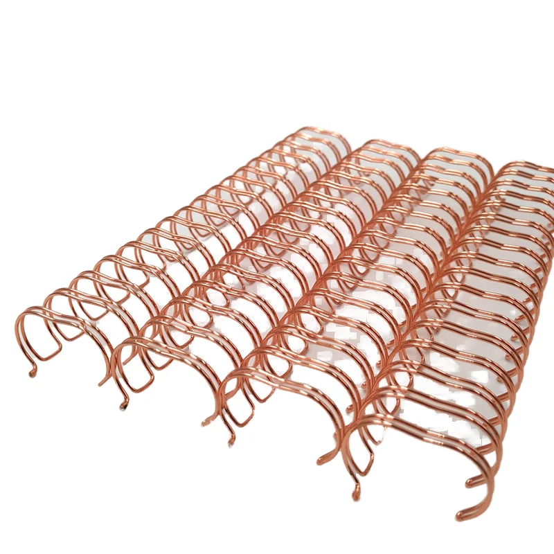 High Quality YO Double Coil Stationery Accessories Electroplated Rose Gold Iron Oxide Wire Non-Paint Binding Office School