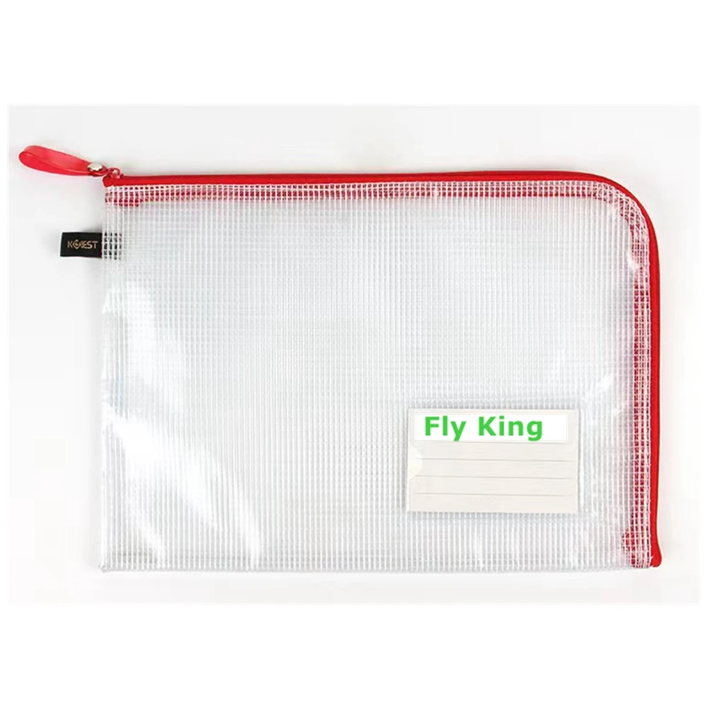 office supply pvc mesh zipper document bag plastic document bag a4 document pvc mesh