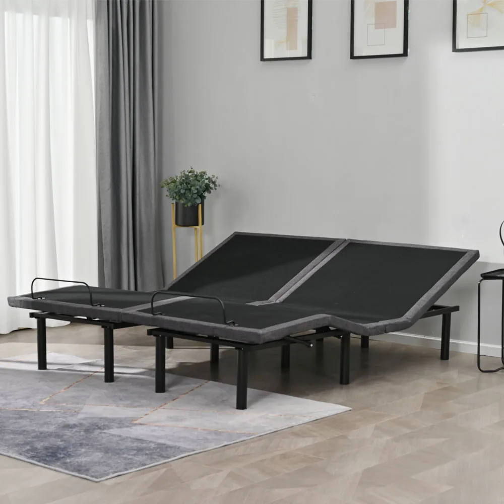 Adjustable Bed Frame - Independent Head and Foot Incline - Powerful Quiet Motor - Easy Tool Free Assembly - Lounging - Watch TV
