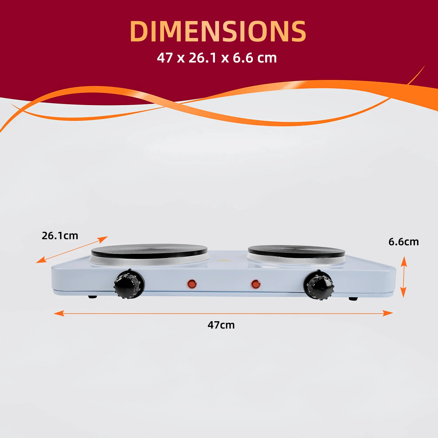 Kitchen Table Top Cooker Double Spiral Switch Electric Hot Plate Coffee Stove 2 Burner Cooking