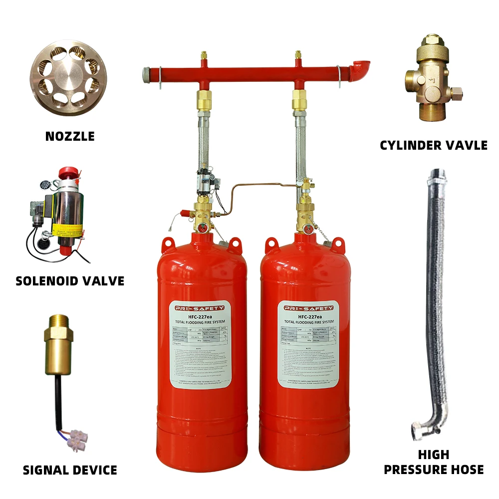 PRI-SAFETY Total Flooding FM200 Novec 1230 Fire Suppression System Price from Manufacturer