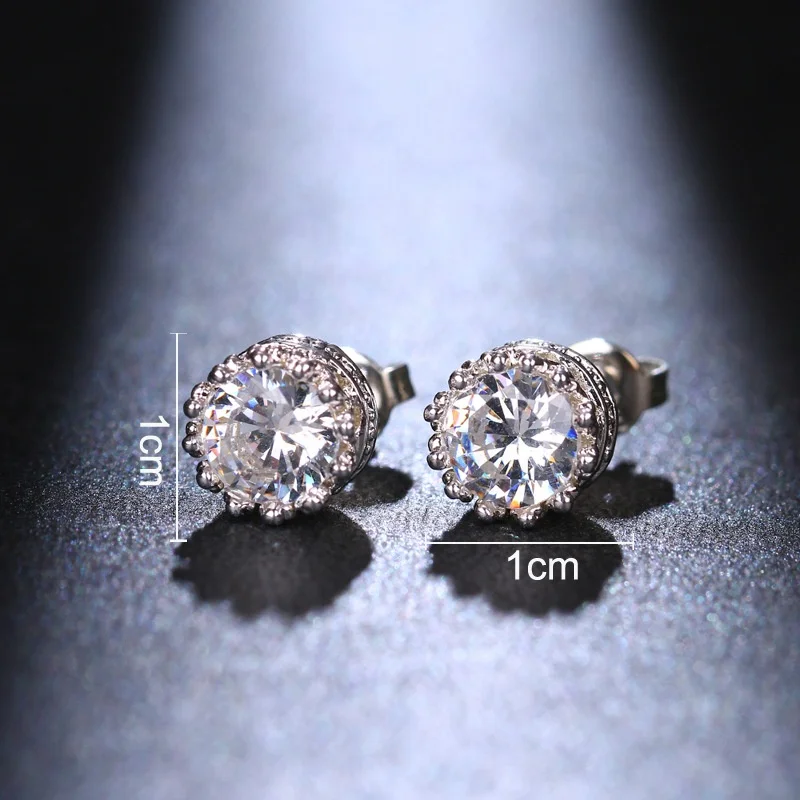  Fashion Good Quality Cubic Zirconia Studs Earrings For Women Jewelry Simple Brass CZ Charm Factory Wholesale