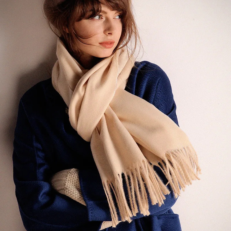 Wholesale Blanket Black Pashmina Scarves Custom Logo Women Winter Scarf White Cashmere Factory Fashion Scarfs For Acrylic