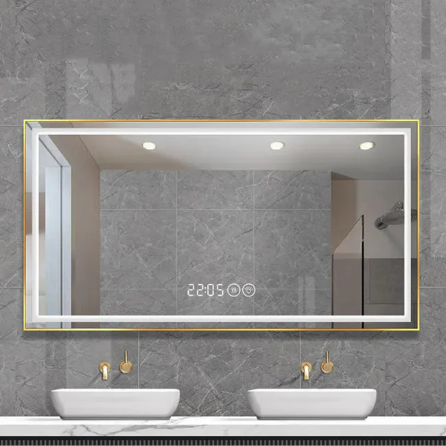 Factory Best Selling Wall 15w aluminum pc led modern bathroom mirror light Led Shower Mirror For Bath Home Decoration