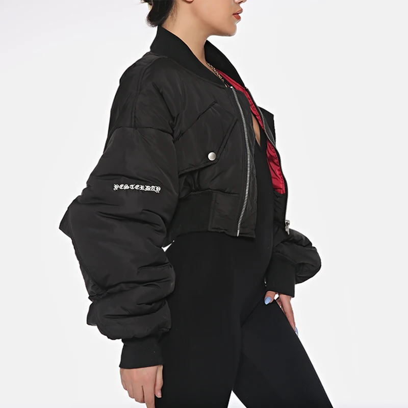 Модные черные женские куртки и пальто, куртки-пуховики на заказ для женщин