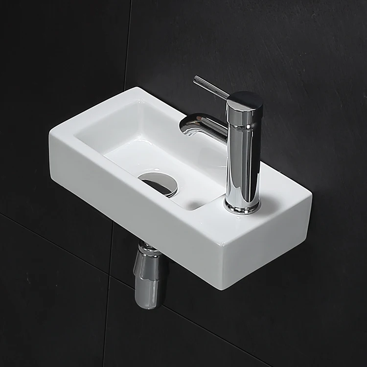 2024 New Unique Vessel Sanitary Ware Vintage Toilet Sink Slim Ceramic Wall Hung Basin Bathroom Vanity White Hand Wash Basin
