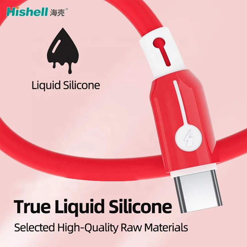 Liquid Silicone Material Type-C 1M Data Transmission USB Cable