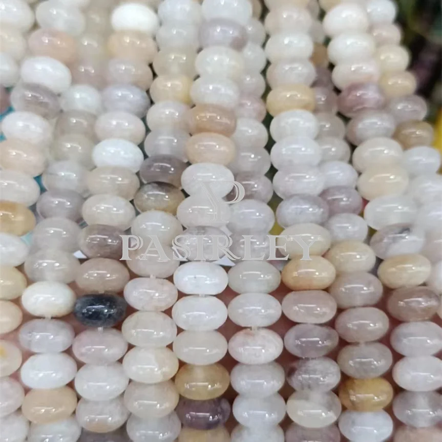 Pasirley 5x8mm Perfect Quality Faceted Abacus Gemstone Beads Natural Stone Jewelry Making Mix Color Bracelet Production Size 8mm