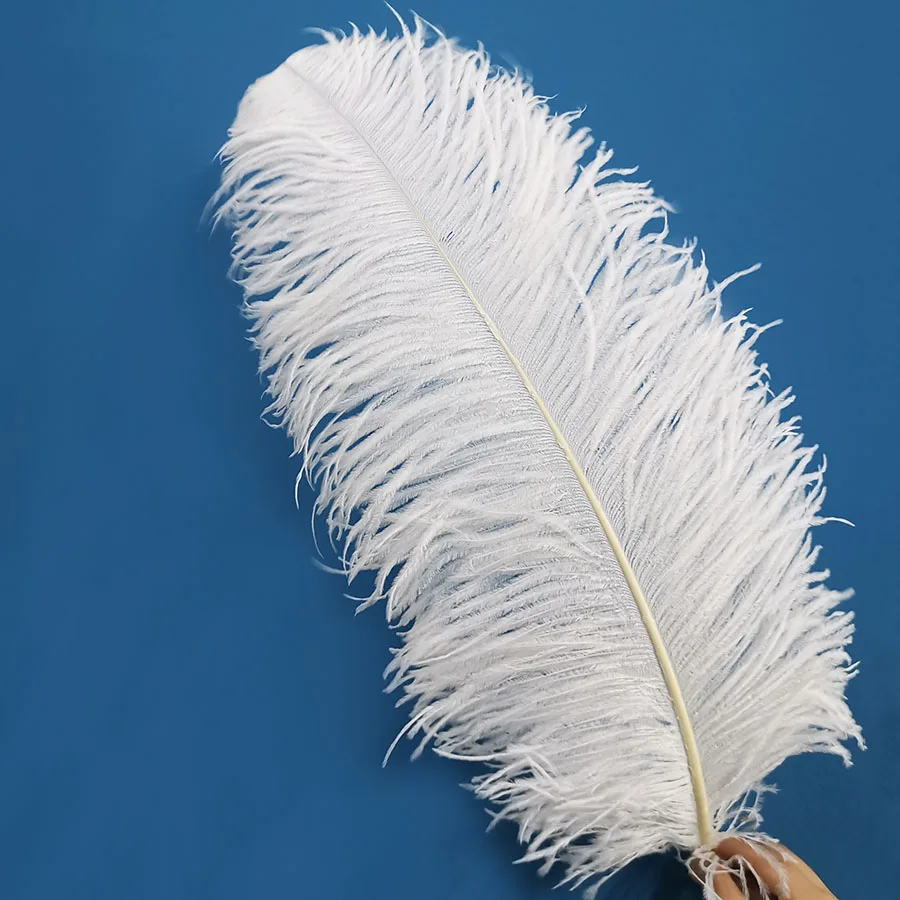 Natural White Large Ostrich Feathers Wedding Home Decoration 40-80cm Ostrich Plumas Table Centerpiece photo props Crafts