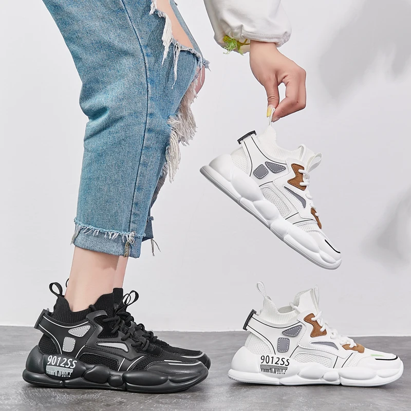 new luminous mesh breathable white sneakers ghost dance shoes