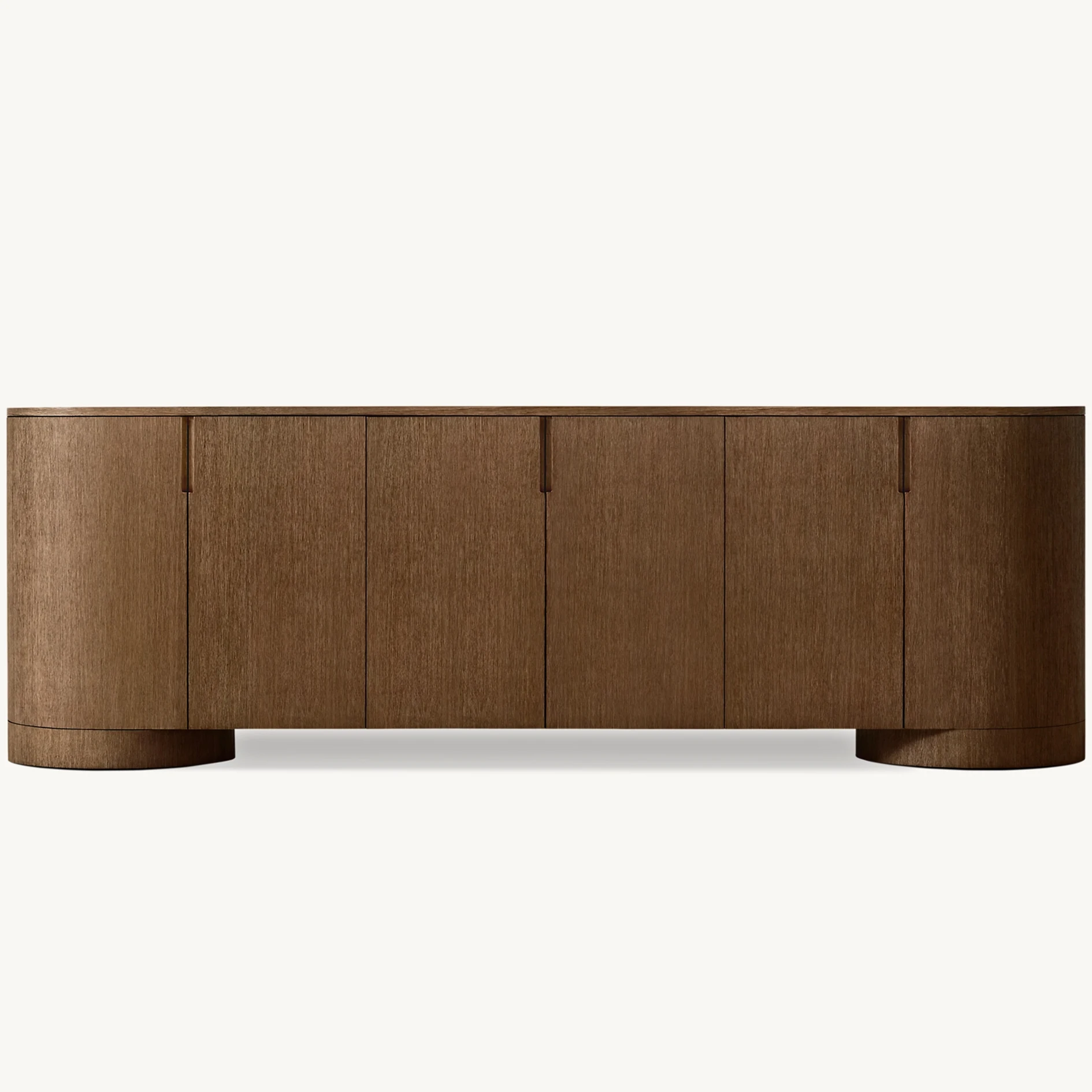 Home luxury dining room  natural oak solid wood indoor furniture 6 door side board cabinet