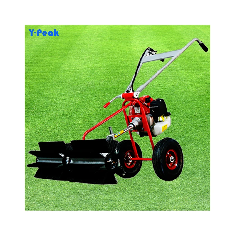 China Hot Sale Gasoline / Petrol Lawn Power Artificial Grass Outdoor Road Street Turf Sweeper
