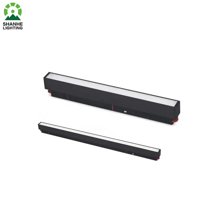 Recessed Magnetic Track Lighting System Flush Mounted Aluminum Linear Rail Section Magnet light tracklight