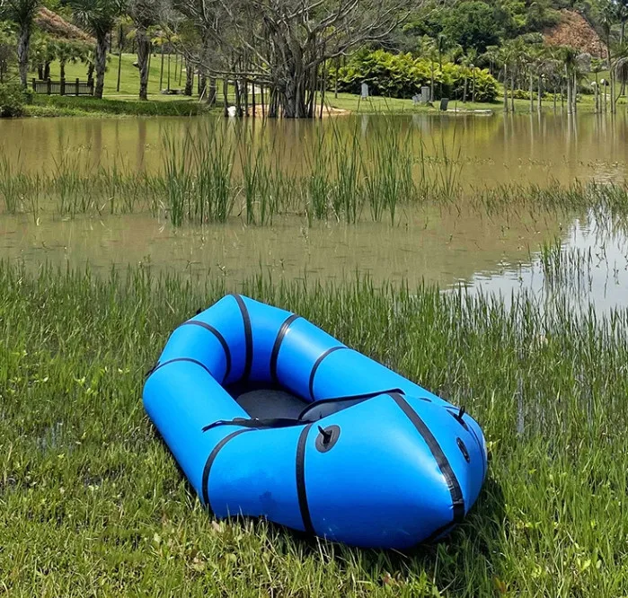 Надувная легкая ТПУ плавающая лодка рафтинг дорожный каяк с мягким сиденьем