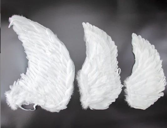 HY Wholesale Real Party Wall Decor White Blue Black Long Large Adult Goose Feather Angel Wings for  Dance Halloween Cosplay