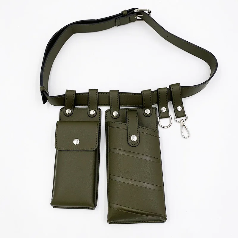 Luxury Hip Pocket Waist Bag Crossbody Chest Belt Tactical PU Leather Hip Hop Style Fanny Pack Female Backpacks