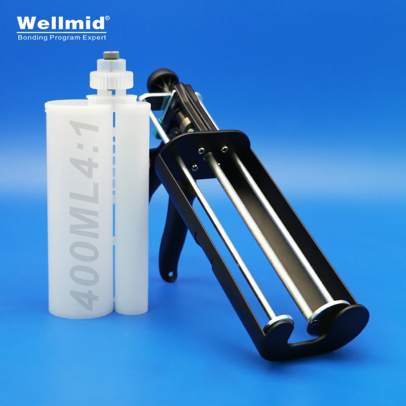 400ML 4:1 Epoxy Adhesives Dispensing Gun 2K Kit Portable Double Tube Mixing Dispenser Loctite ARALDITE 3M Cartridge AB Glue Gun