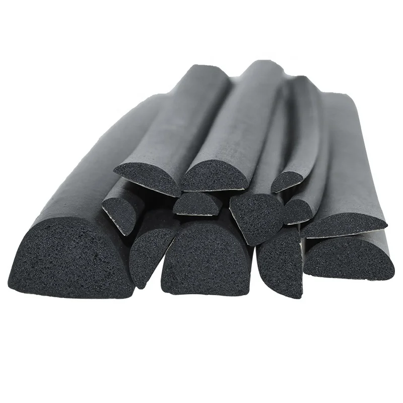 custom oem black soft foam curved rubber silicone epdm extrusion profile extruded sealing strip products