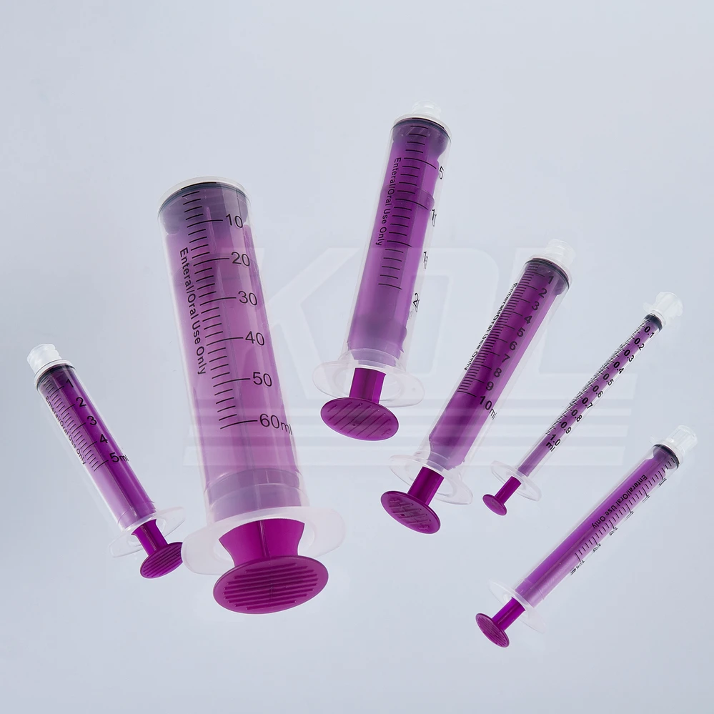 Wholesale Disposable Enteral Feeding Syringe Oral Dispenser O Ring Disposable Syringes 1ml 3ml 5ml 10ml 20ml 60ml Medical Custom