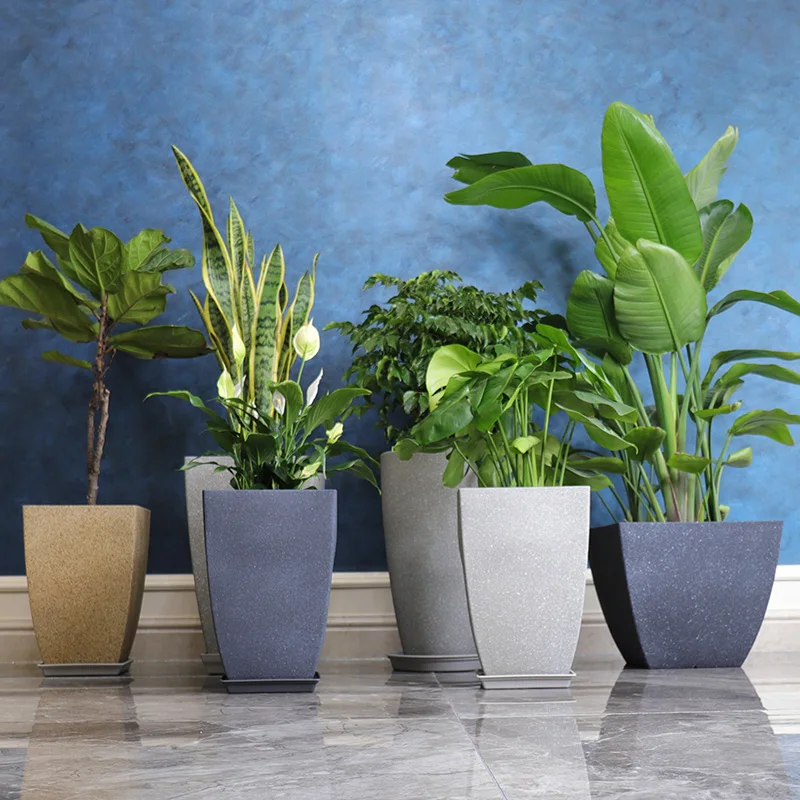 Round wholesales Garden Home Decoration tall  Plant Flower Pots Flower planter garden pot indoor planter plastic flowerpots