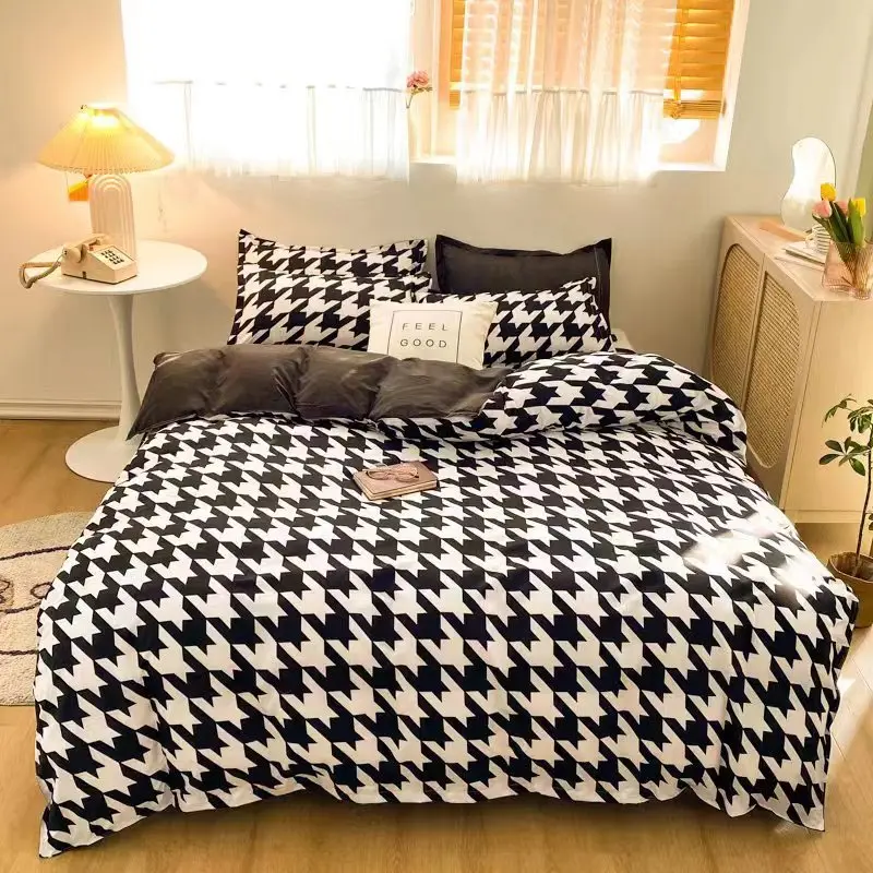 Aloe Vera Cotton Soft Skin-friendly bedding printed Bed Sheet Brushed Four-piece Quilt Cover bedding set quilt comforter set