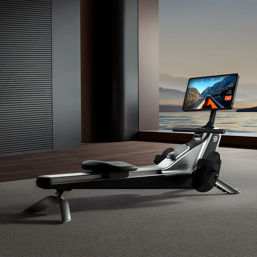 YPOO  New  Aviation aluminum Electromagnetic control system smart rowing machine megnetic rower portable indoor rowing machines