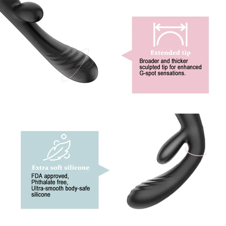 12 frequency vibration of the two motors magnetic suction charging  dual  head factory price sex toys  women female vibrator