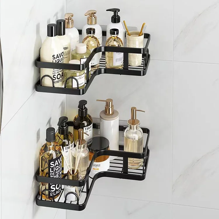 2 Tier Bathroom Organizer Caddy Stainless Steel Corner Shower Shelf Stainless