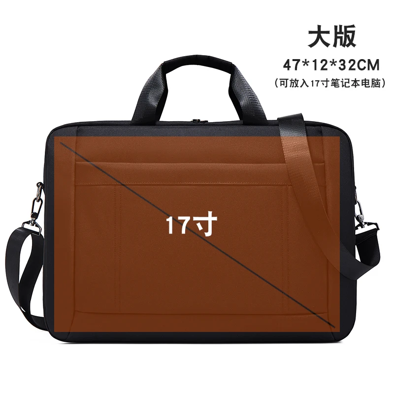 BH8762 BINHAO Handy Crossbody Oxford Cloth Fashion Large Capacity Business Briefcase Crossbody Bag Classic Black