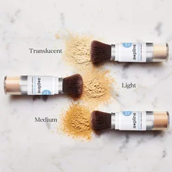 Makeup setting facial sunscreen spf 50 loose mineral brush translucent powder private label