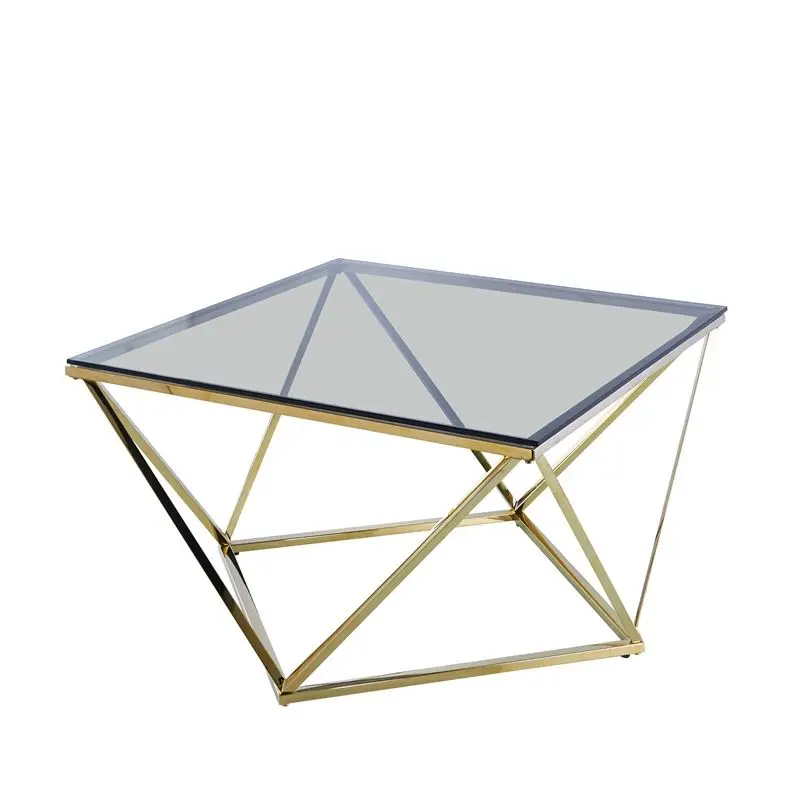 chrome steel coffee table living room furniture marble glass coffee table home furniture