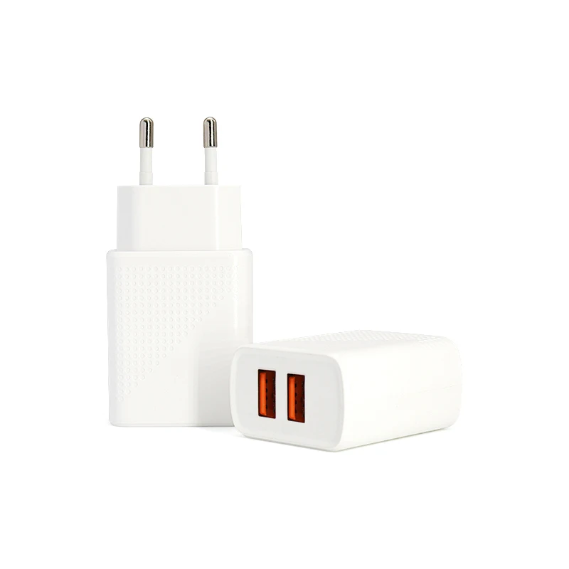 YC-258B Mobile for phone Dual Mini Phone 5V 2.4A  12W USB Wall Charger EU/US Plug Dual port fast charger
