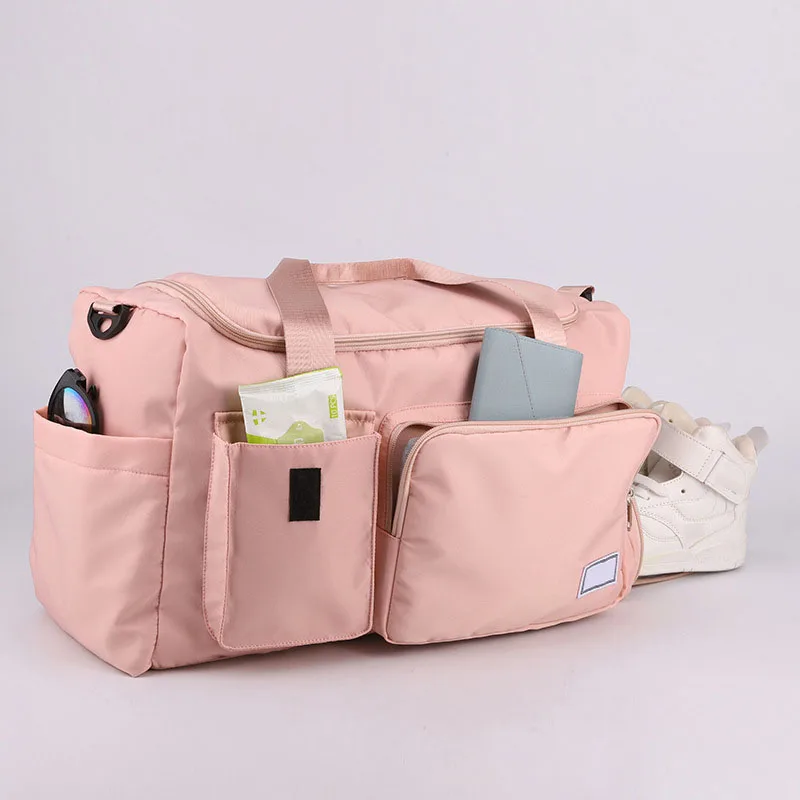 Hot sale nylon multi-functional travel bag oxford wet dry fitness bag large capacity luggage bag with adjustable belt
