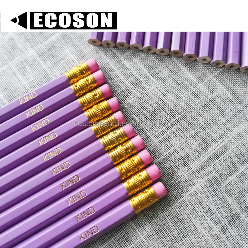 Chinese Factory Cheap Printed Pencils Funny Words Pencils Personal Logo Custom Fancy  Wooden Pencil for Hotel