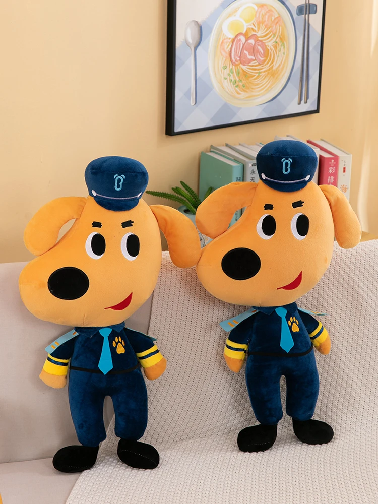 Creative Toys Dog Plush Toy Soft Pillow Labrador Plush Sheriff Doll Cloth Doll Appease Cute Blue Puppy Dog Toy for Stuffed Dog