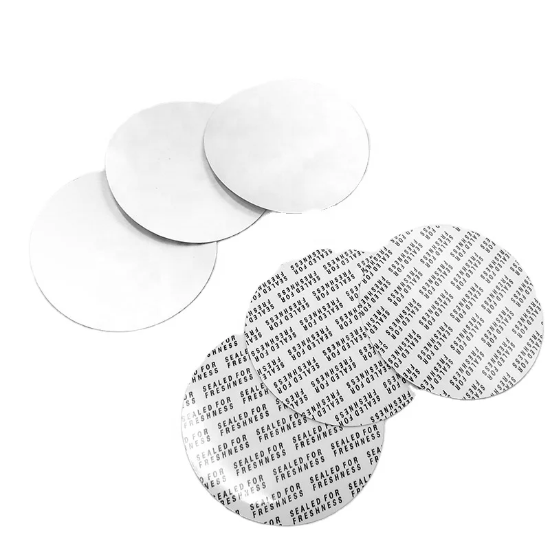 Induction Seal Custom Size Plastic Laminated Aluminum Foil Cover Gasket for PP PET PVC PS ABS Glass Bottle