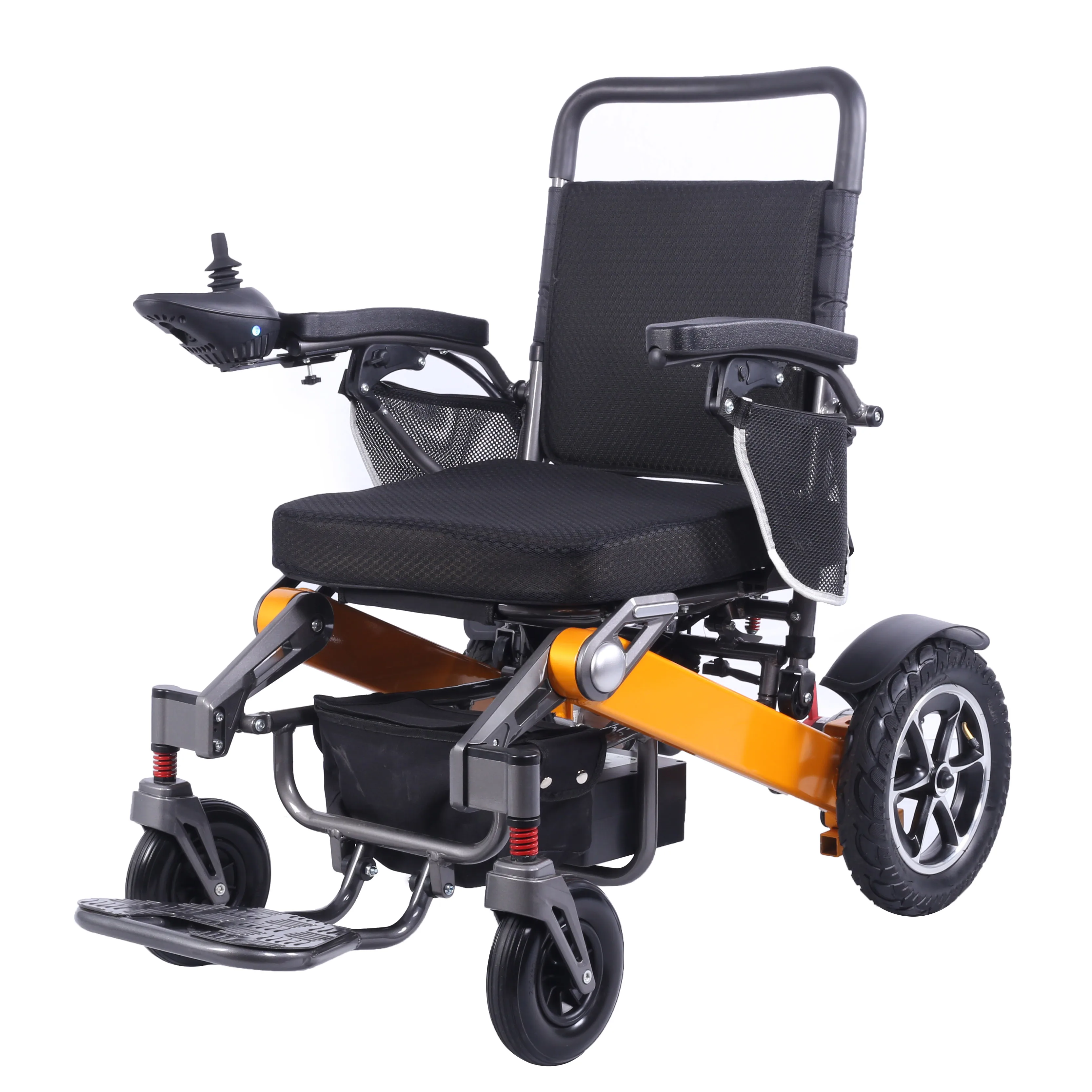 2023 Best Selling All Aluminum Alloy Disabled Care Portable Electric Wheelchair Foldable Lightweight Electric Folding Wheelchair