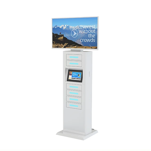 Winnsen 43 inch Advertising LCD Screen Mobile Phone Charging Stations for Visitors Use